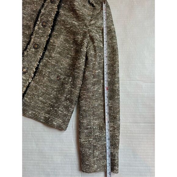 Zara Tweed Blazer and Mini Skirt Set in Gold Shimmer Size XS - Picture 12 of 14